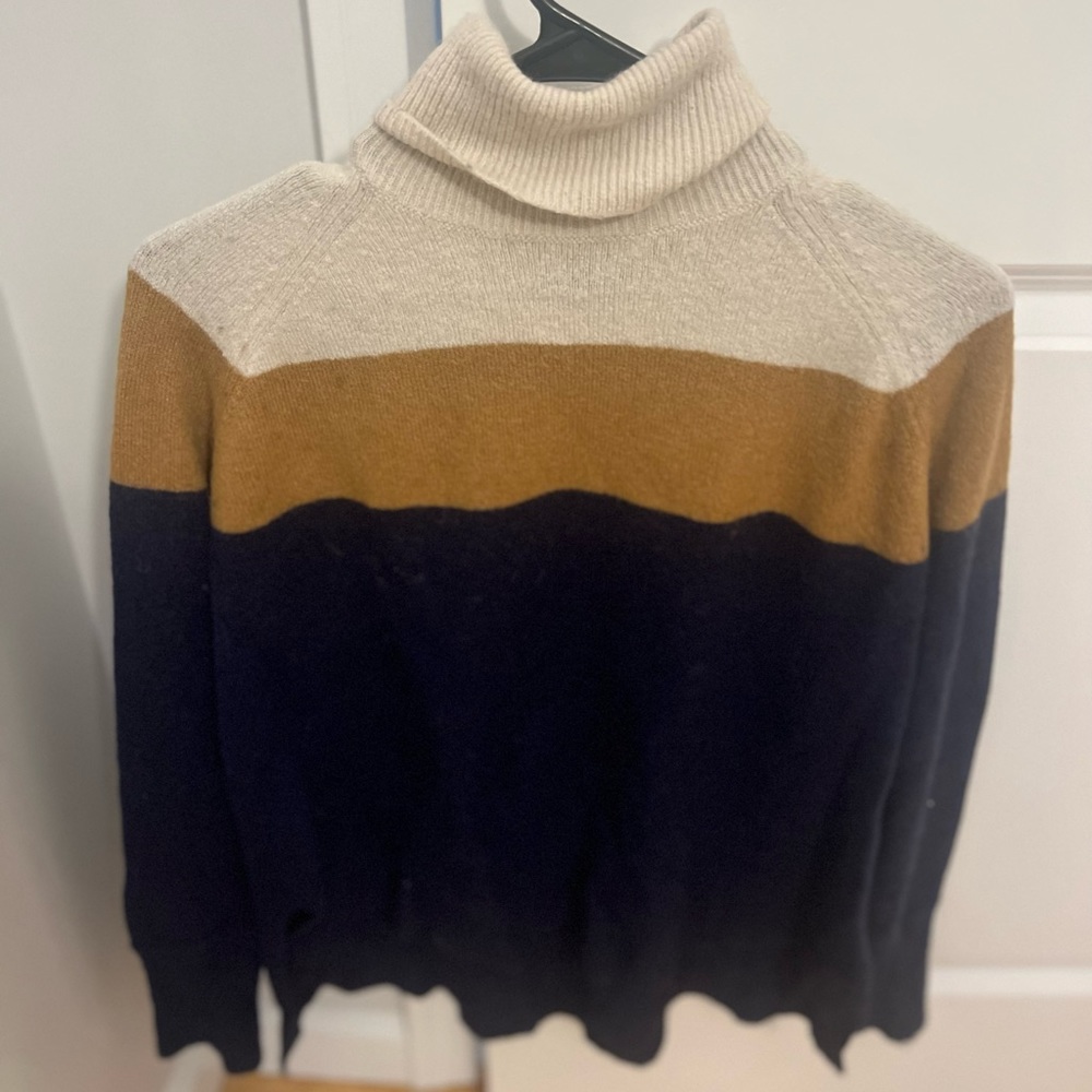 Colorblock J. Crew turtleneck